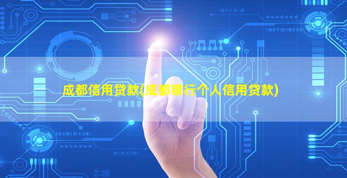 成都信用贷款(成都银行个人信用贷款)