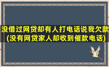 没借过网贷却有人打电话说我欠款(没有网贷家人却收到催款电话)