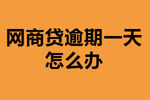 网商贷逾期一天怎么办？及时还款（及时联系平台）