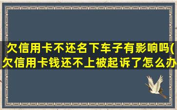 欠信用卡不还名下车子有影响吗(欠信用卡钱还不上被起诉了怎么办)