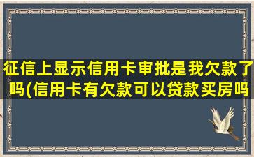 征信上显示信用卡审批是我欠款了吗(信用卡有欠款可以贷款买房吗)