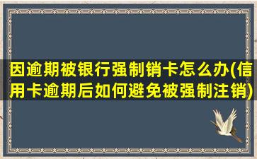 因逾期被银行强制销卡怎么办(信用卡逾期后如何避免被强制注销)