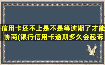 信用卡还不上是不是等逾期了才能协商(银行信用卡逾期多久会起诉)