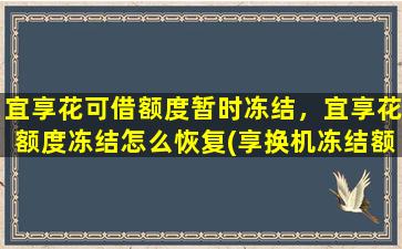 宜享花可借额度暂时冻结，宜享花额度冻结怎么恢复(享换机冻结额度是什么)