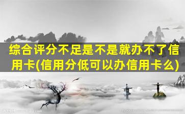 综合评分不足是不是就办不了信用卡(信用分低可以办信用卡么)