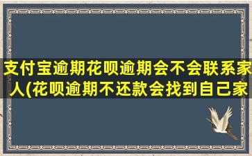 支付宝逾期花呗逾期会不会联系家人(花呗逾期不还款会找到自己家里吗)