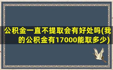 公积金一直不提取会有好处吗(我的公积金有17000能取多少)