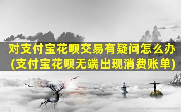 对支付宝花呗交易有疑问怎么办(支付宝花呗无端出现消费账单)