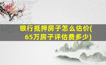 银行抵押房子怎么估价(65万房子评估费多少)