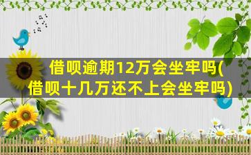 借呗逾期12万会坐牢吗(借呗十几万还不上会坐牢吗)