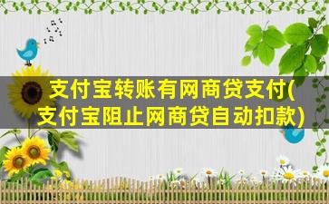 支付宝转账有网商贷支付(支付宝阻止网商贷自动扣款)