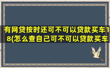 有网贷按时还可不可以贷款买车18(怎么查自己可不可以贷款买车)