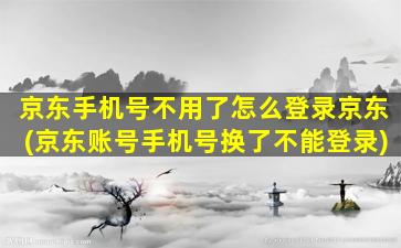 京东手机号不用了怎么登录京东(京东账号手机号换了不能登录)