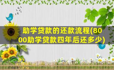 助学贷款的还款流程(8000助学贷款四年后还多少)