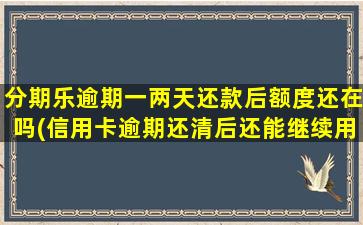 分期乐逾期一两天还款后额度还在吗(信用卡逾期还清后还能继续用吗)