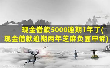 现金借款5000逾期1年了(现金借款逾期两年芝麻负面申诉)