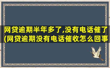 网贷逾期半年多了,没有电话催了(网贷逾期没有电话催收怎么回事)