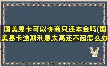 国美易卡可以协商只还本金吗(国美易卡逾期利息太高还不起怎么办)