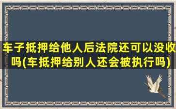 车子抵押给他人后法院还可以没收吗(车抵押给别人还会被执行吗)