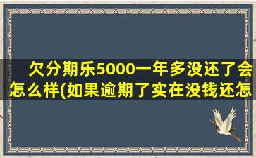 欠分期乐5000一年多没还了会怎么样(如果逾期了实在没钱还怎么办)