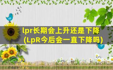 lpr长期会上升还是下降(LpR今后会一直下降吗)