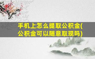 手机上怎么提取公积金(公积金可以随意取现吗)