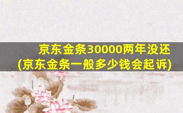 京东金条30000两年没还(京东金条一般多少钱会起诉)