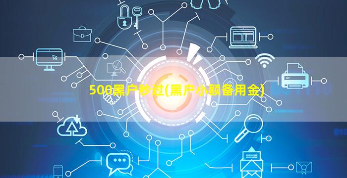 500黑户秒过(黑户小额备用金)