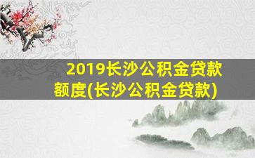 2019长沙公积金贷款额度(长沙公积金贷款)